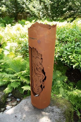 Säule Rost Edelrost Stele Säule aus Rost Gartendeko Ellas ...