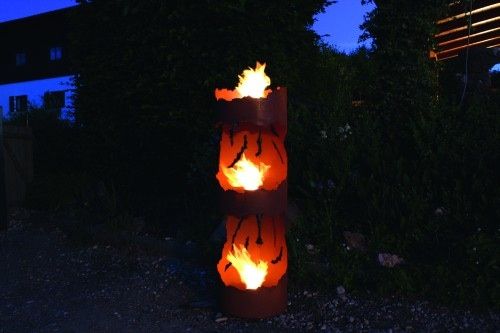 Säule Rost Edelrost Stele Säule aus Rost Gartendeko Ellas ...
